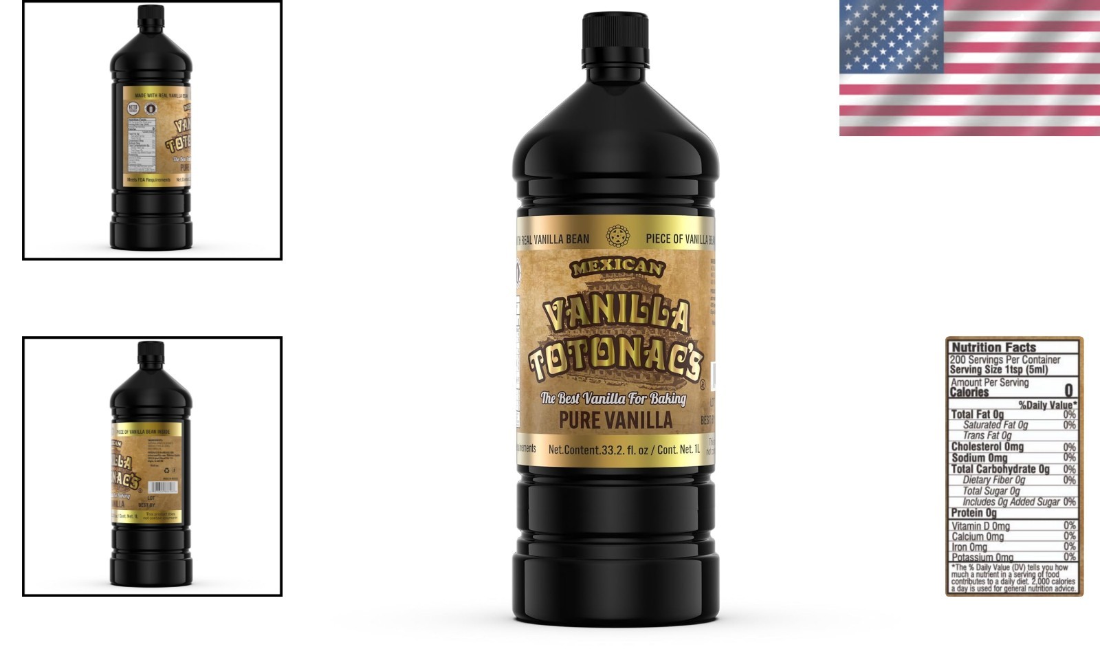 Luxury 33.2 oz Authentic Mexican Vanilla Extract – Rich Flavor with Vanilla Bean