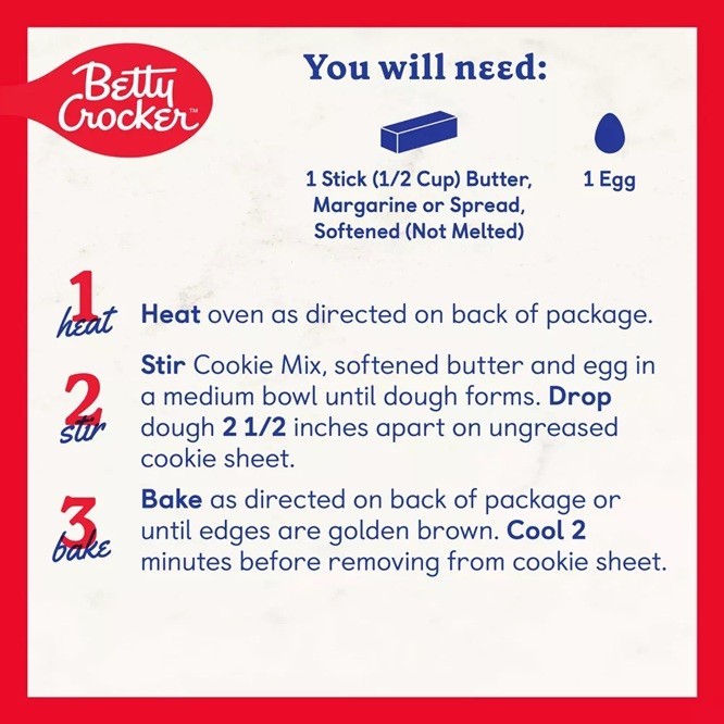 Betty Crocker SUGAR Cookie Mix Flavored 17.5Oz Classic Quick Easy 2 Pk APR 2026