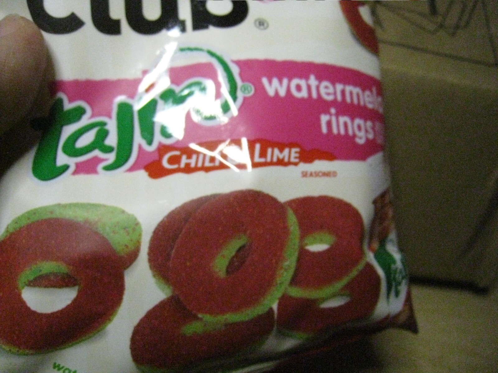Snak Club Tajin Chili & Lime Watermelon Rings (12 Count) 04/2025 2.25oz BAGS