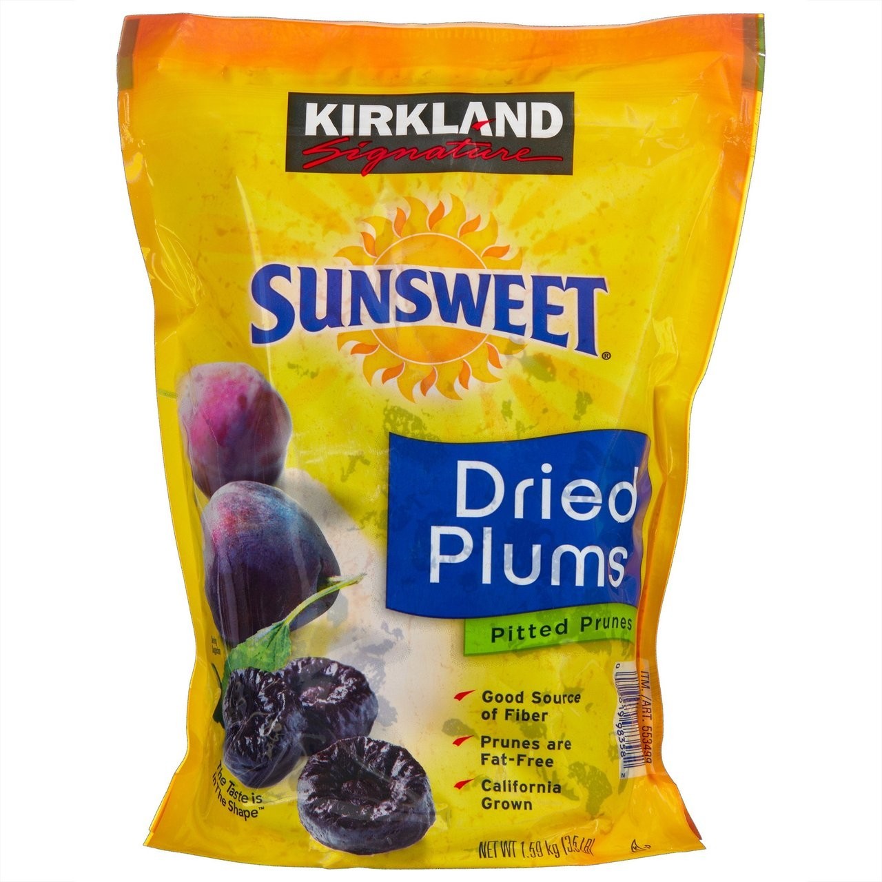 Kirkland Signature Sunsweet Whole Dried Plums Pitted Prunes 3.5 lb Kosher