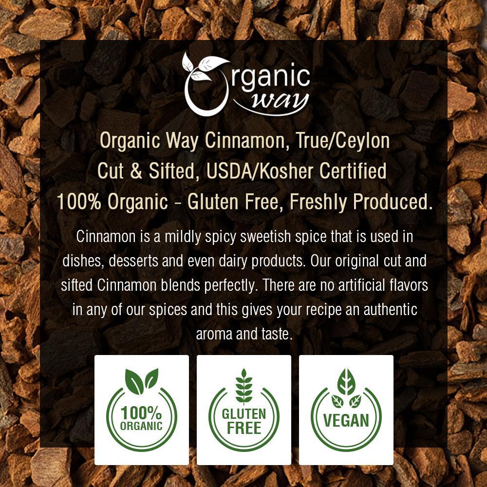 Organic Way True Ceylon Cinnamon Sticks – Organic, Kosher & USDA Certified