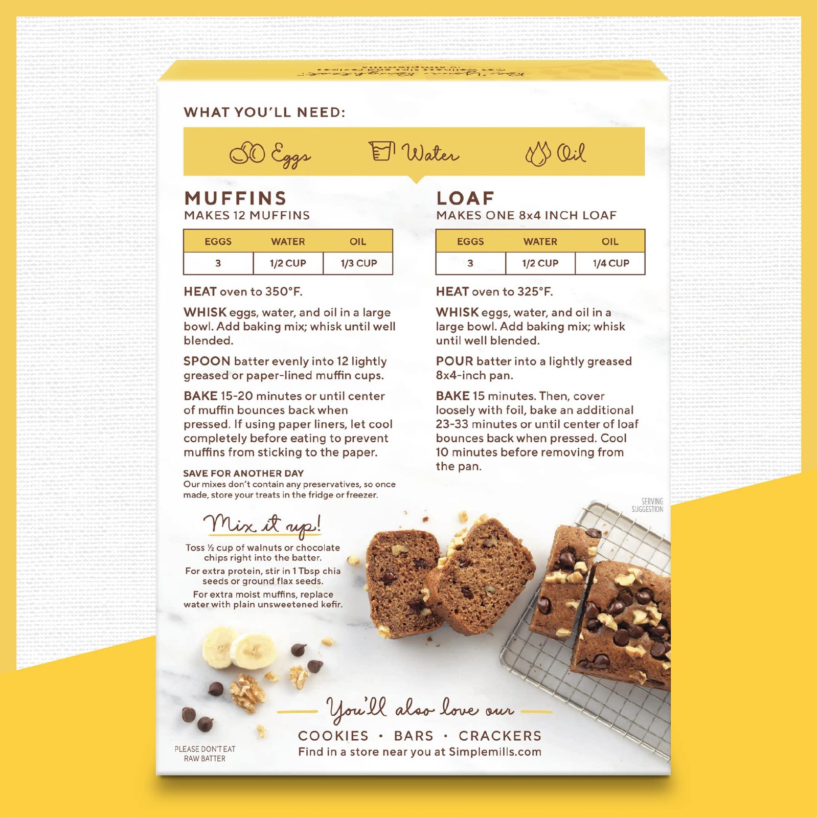 Almond Flour Banana Muffin & Bread Mix – Gluten Free, Paleo, 9oz (3 Pack)