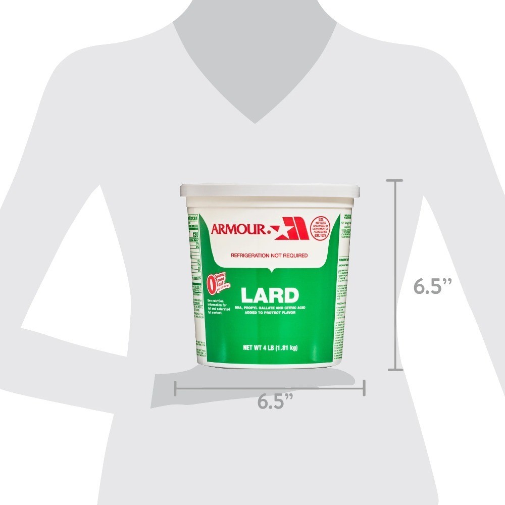 Fresh Pure Lard 4 Pound Tub Cooking Baking Frying Shortening