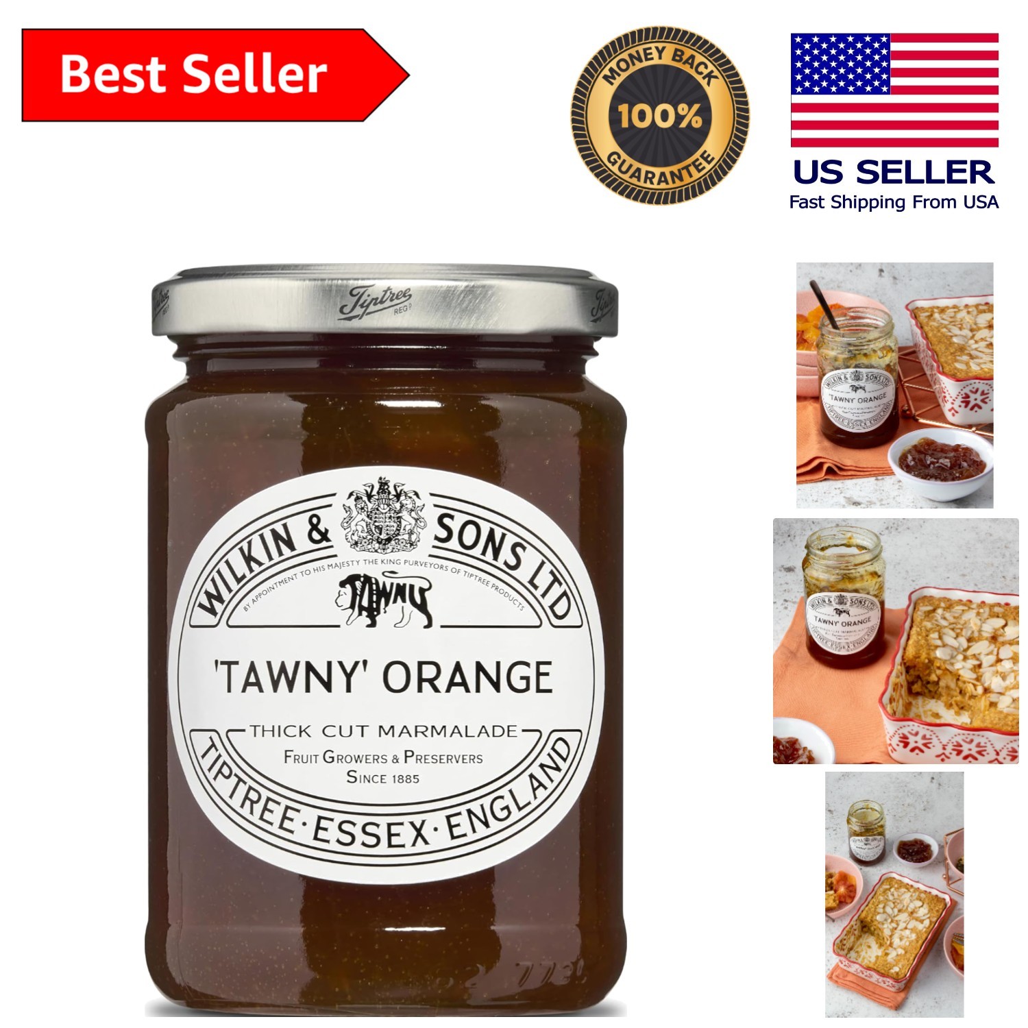 Handcrafted 12oz Tawny Orange Marmalade – All-Natural & Ideal for Cheese Pairing