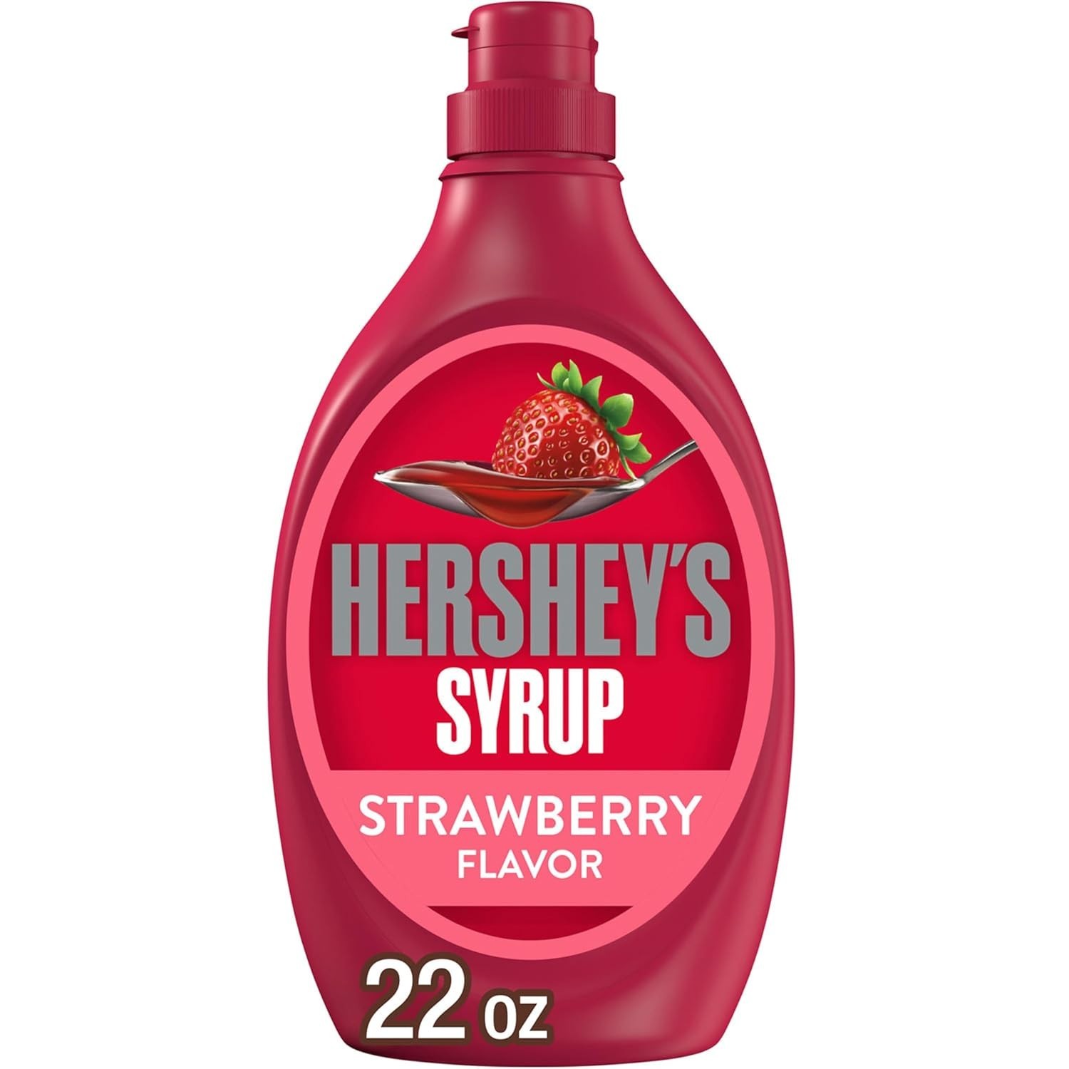 HERSHEY’S Strawberry Flavored Syrup Bottle, 22 oz