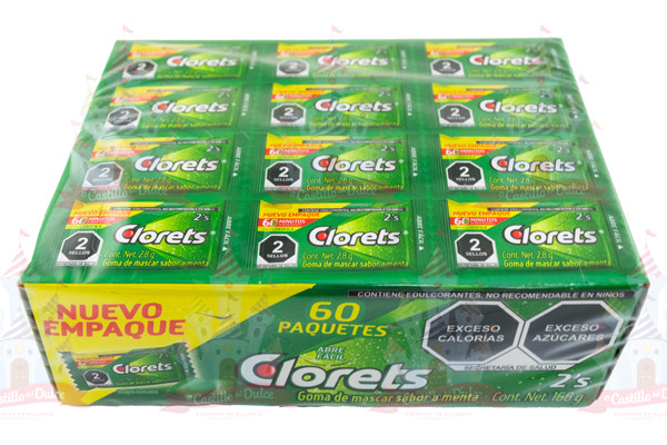 Clorets Gums, 4 PACK! Clorets 60 Pack Mint Flavored Gum – 480 Total Pieces