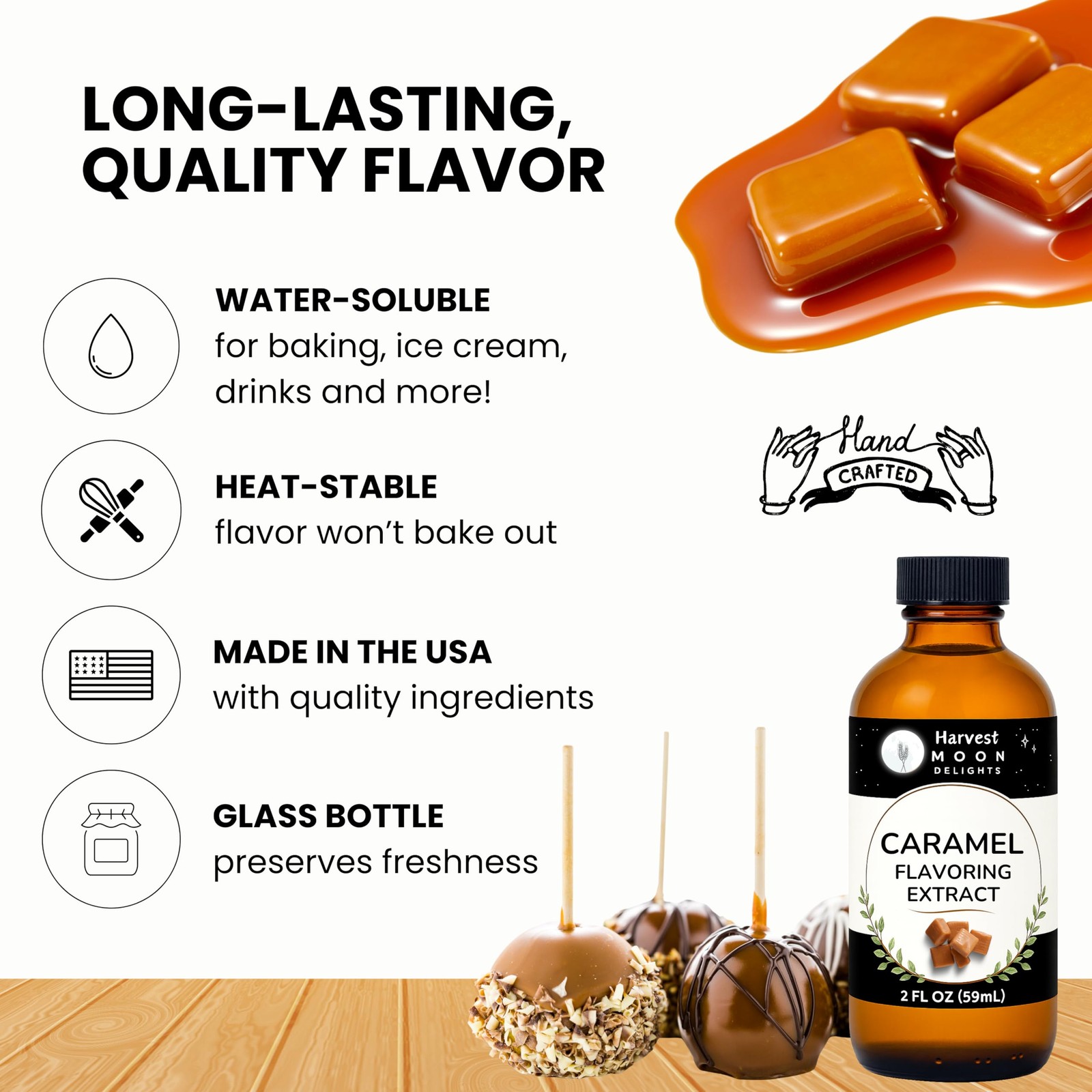 Natural Caramel Extract for Baking, Drinks, Ice Cream and Candy – 2 Oz – – Ca…