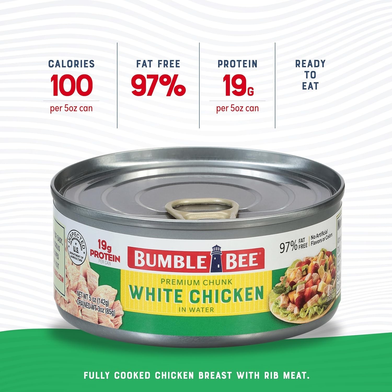 Canned Chicken Breast with 19g Protein – Gluten Free & Keto Friendly
