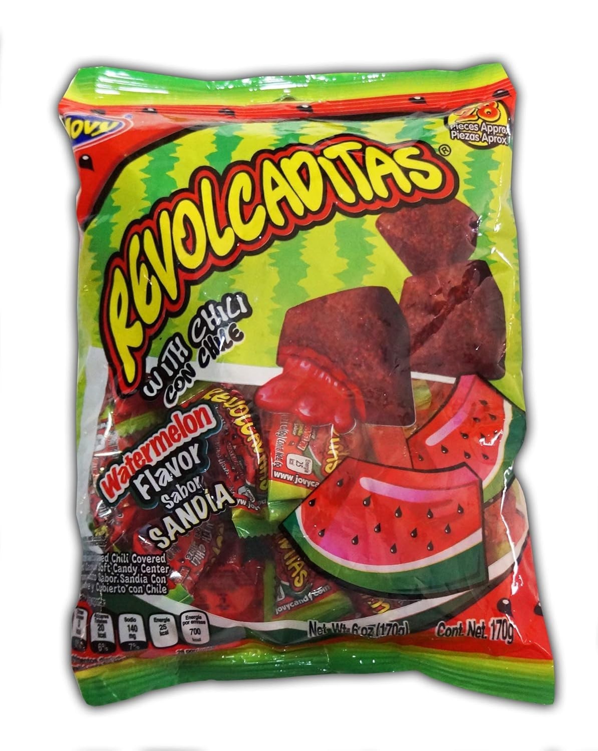 Sweet & Spicy Revolcaditas Watermelon Candy – Halal Certified 6oz Bag of Flavor!