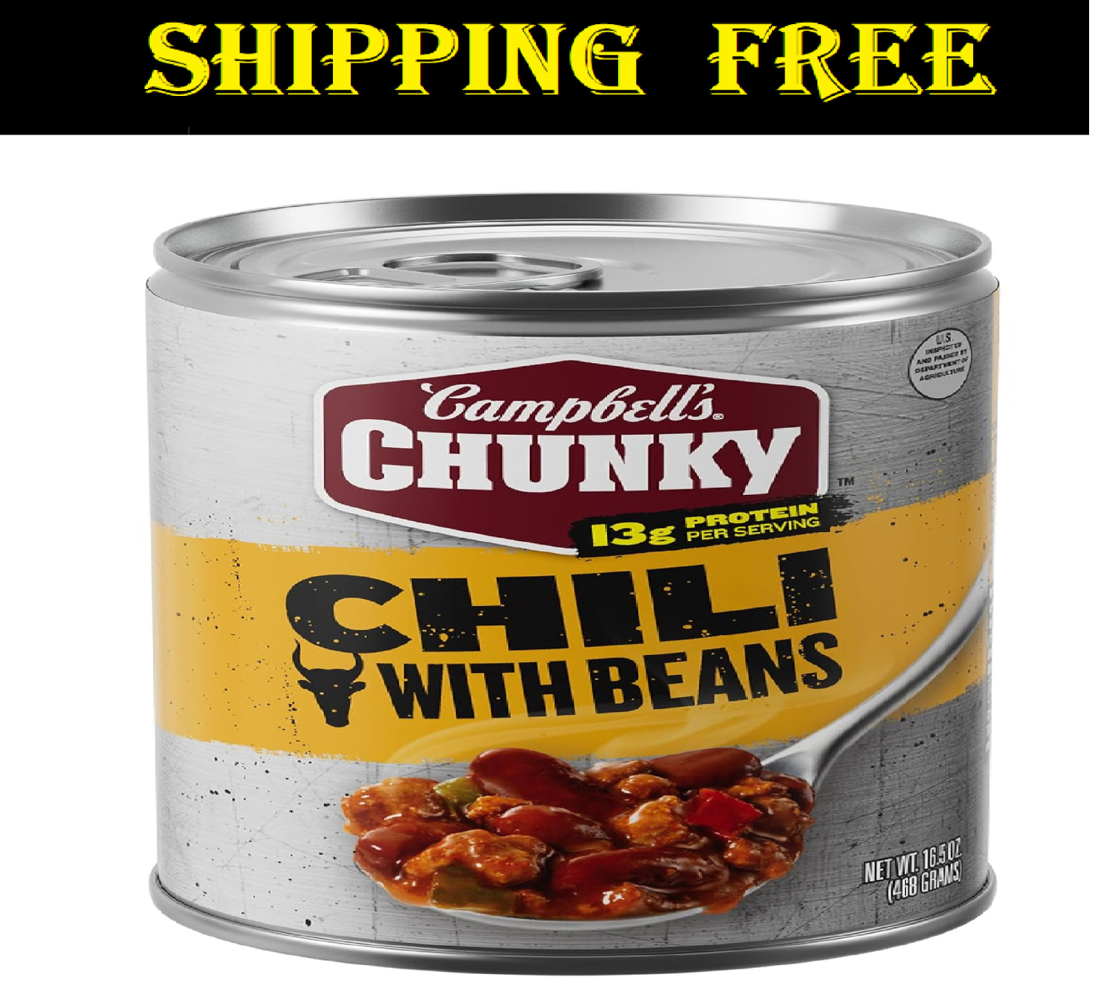 Campbell’s Chunky Chili with Beans, 16.5 oz Can