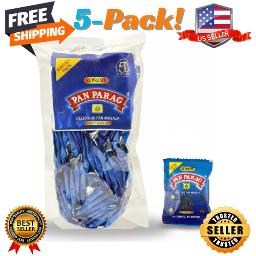 Pan Parag Supreme Mouth Freshener Export 5 Packs of 250 Sachets