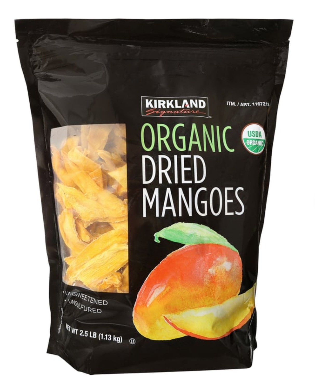 Kirkland Signature Organic Dried Mangoes 40 OZ EXP 06/2027