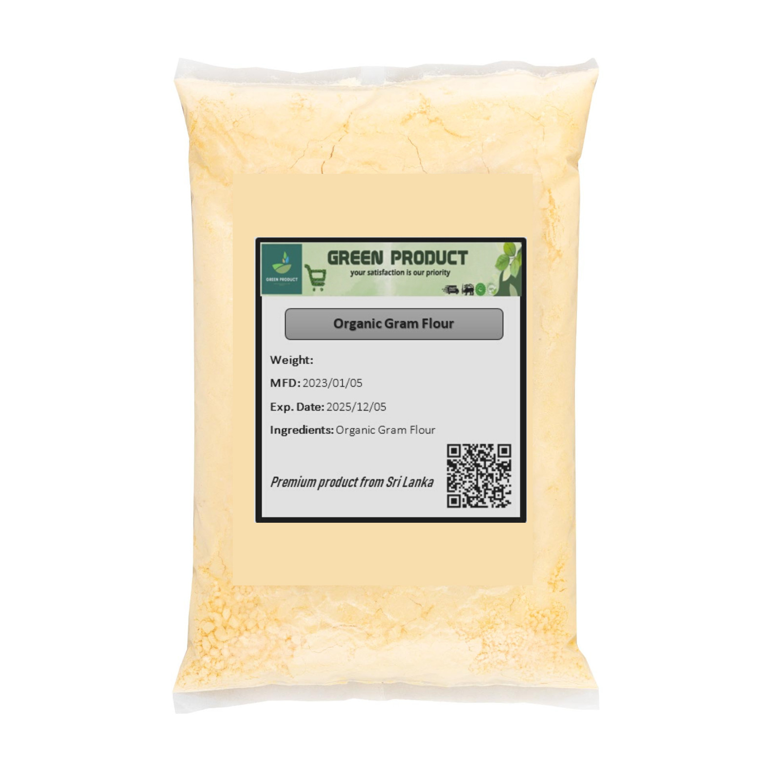 Organic Gram Flour | Ceylon Chickpeas Powder | Pure All Natural Premium Hummus