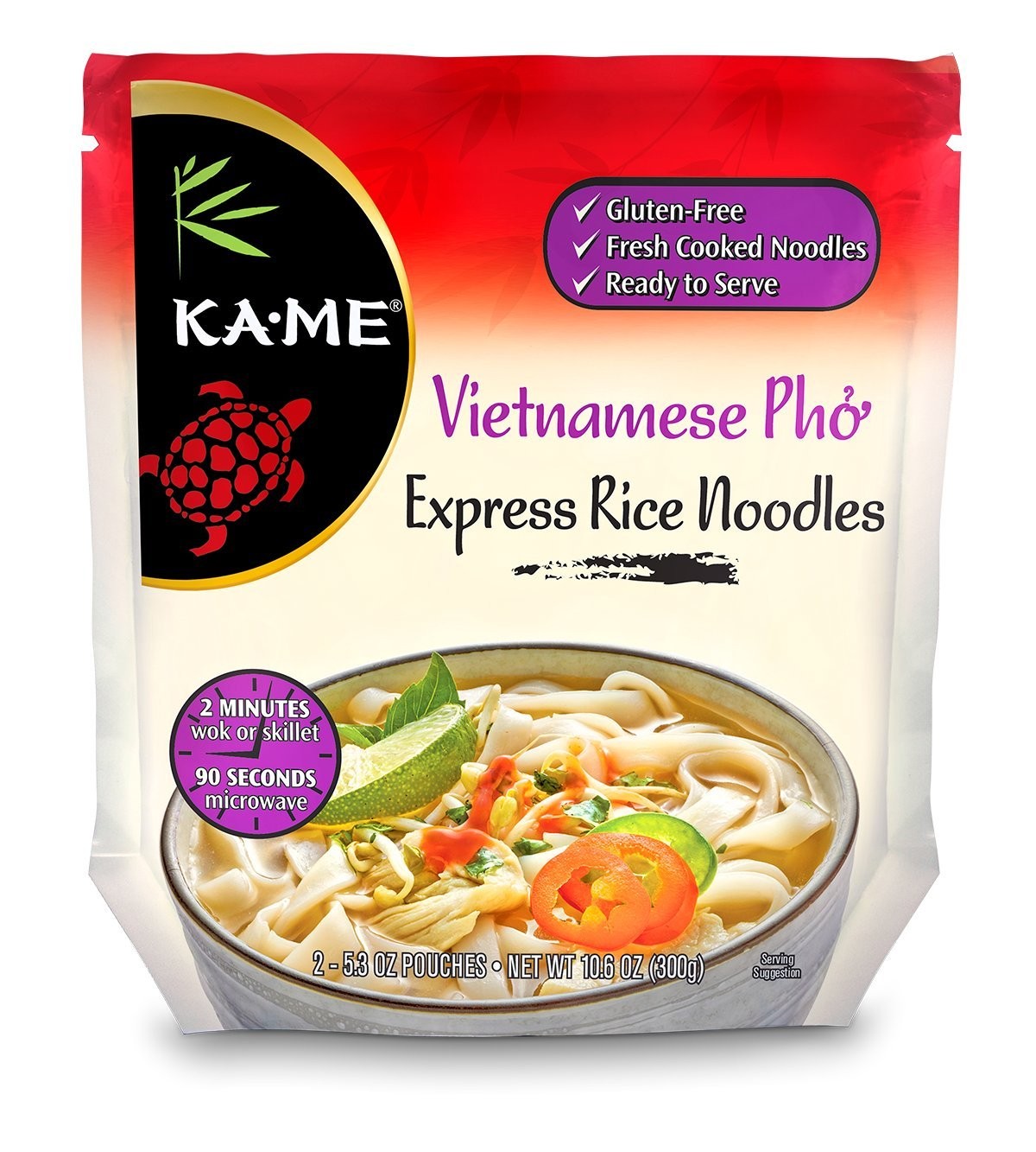 Authentic Vietnamese Pho Rice Noodles Pack of 6 Gluten Free 10.6 Ounces