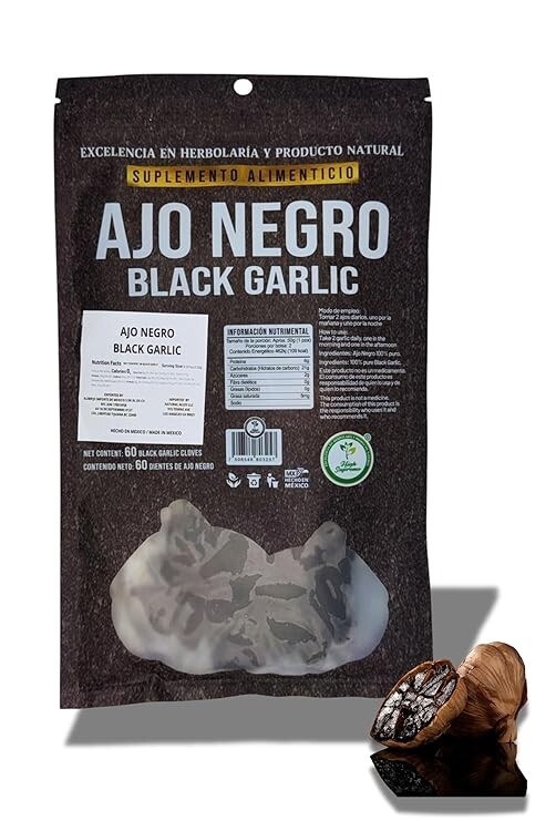 HIGH SUPREME AJO Negro (Black Garlic) – 60 Cloves – 100% Natural Dietary Supple