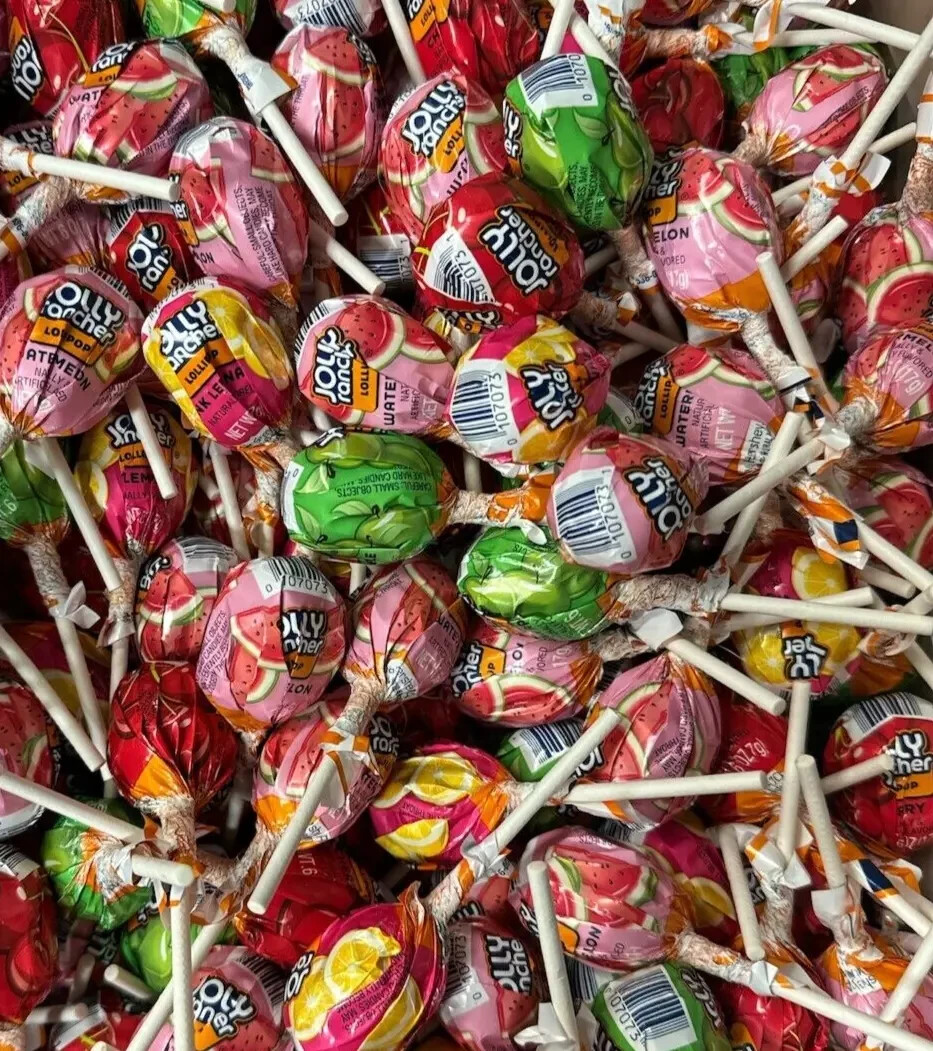 JOLLY RANCHER Round Lollipops, Assorted Fruit Filled Pops, Bulk Candy (4 Pounds)
