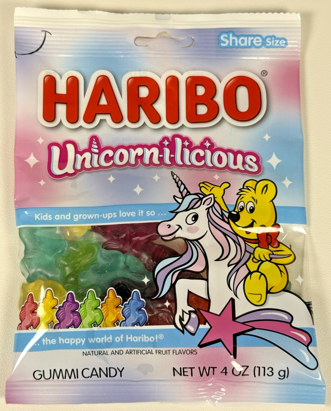 HARIBO Unicorn-i-licious Gummi Candy Share Size | Soft & Chewy Gummies