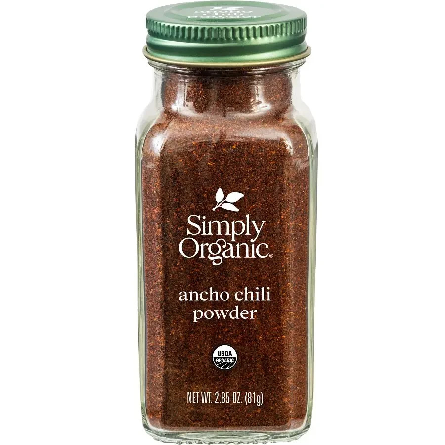 Simply Organic Ancho Chili Powder 2.85 oz Organic Non-GMO Kosher Spice