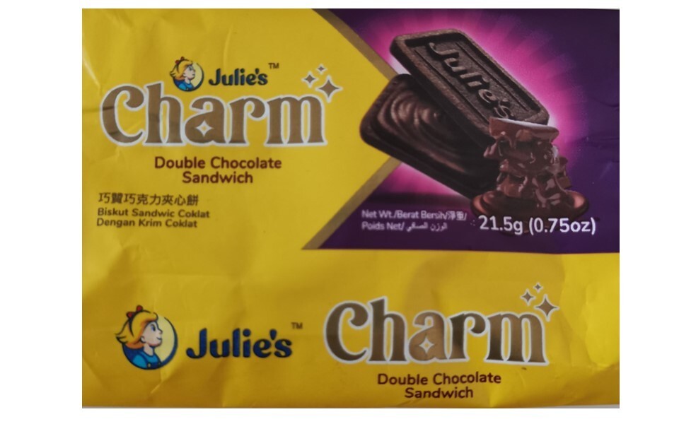 Julie’s Biscuits Cookies Double Chocolate Cream Sandwich Tea Break 172g
