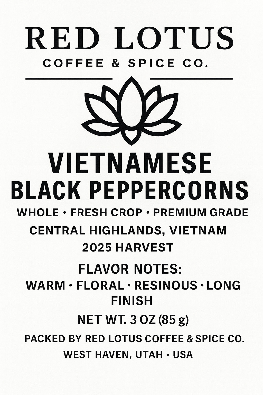Premium Vietnamese Black Peppercorns – Fresh Crop | Single-Origin | High Flavor
