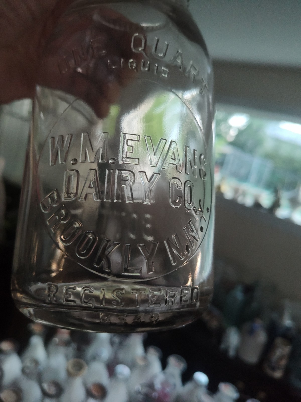 W.M.EVANS DAIRY CO. BROOKLYN N.Y.🇺🇲 REGISTERED SOUR CREAM DEPOSIT BOTTLE 1927