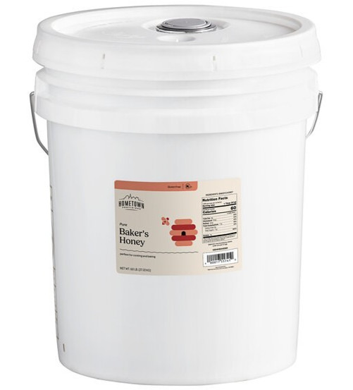 Hometown Provision 60 lb Pure Bulk Honey 5Gallon Pail Bakers Special Gluten-Free