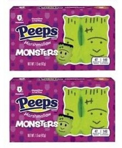 PEEPS Made in USA (2-PACK) Green Marshmallow Monsters (6 count)