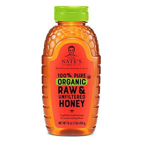 Nature Nate’s 100% Pure Organic, Raw & Unfiltered Honey, 16 oz. Squeeze Bottle;