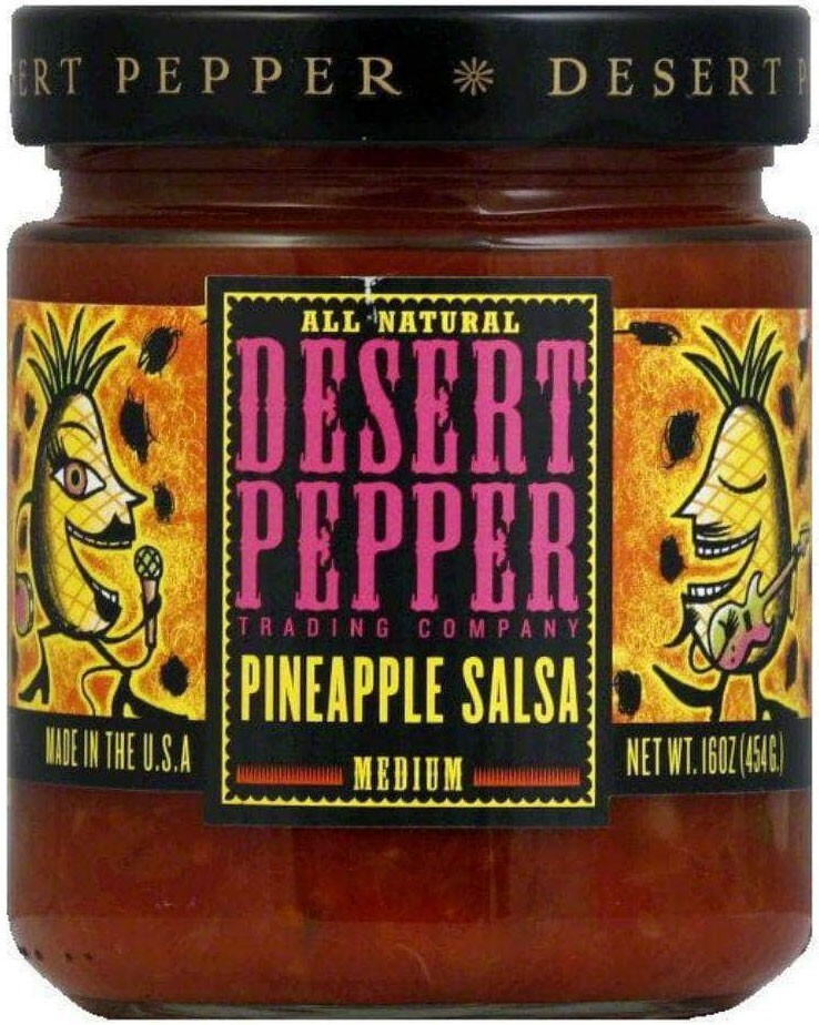 Desert Pepper Pineapple Salsa – Medium – 16 oz (Pack of 6)