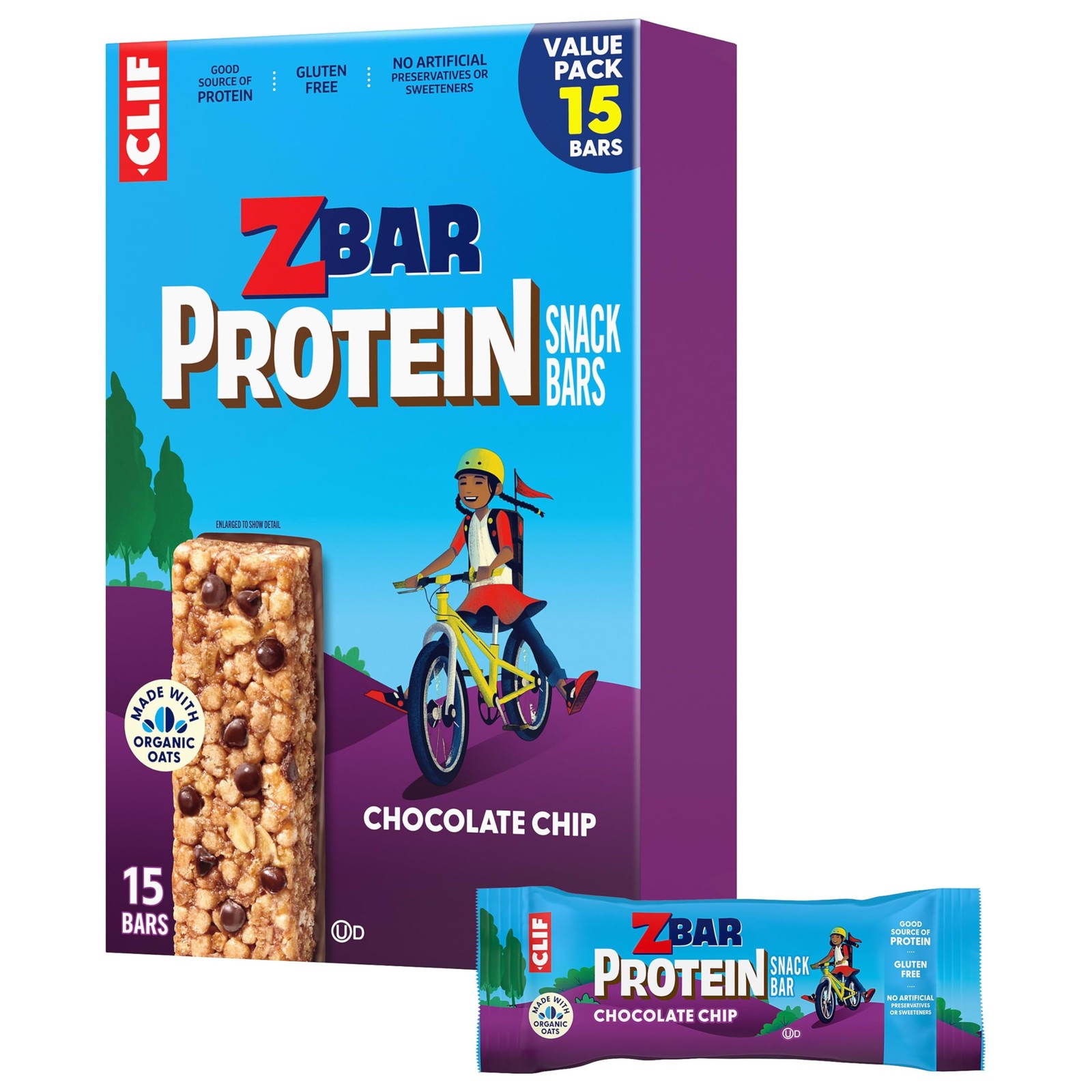 Zbar Protein – Chocolate Chip – Crispy 15 Count (Pack of 1),