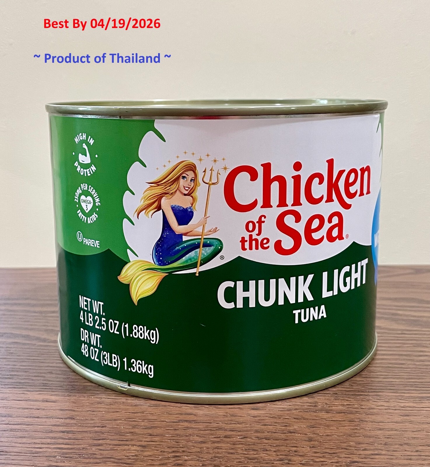Chicken of the Sea Chunk Light Tuna in Water, Food Service Pack, 66.5 oz 1.88kg