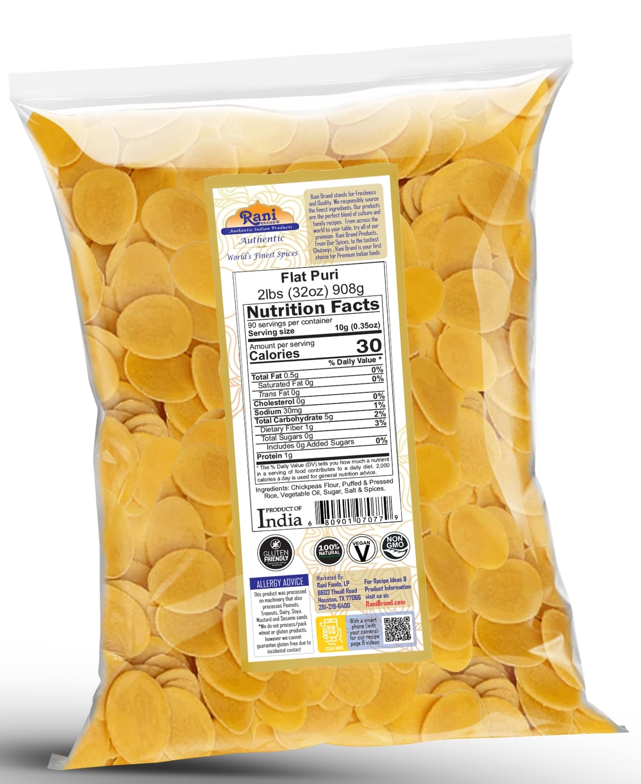 Rani Pani Puri Coins 32oz (2lbs) 907g, Bulk Pack 330-335 Coins