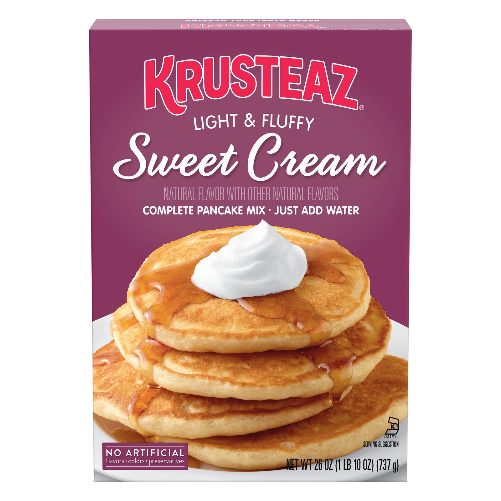 Light Fluffy Sweet Cream Pancake & Waffle Mix – 26oz (4 Pack)
