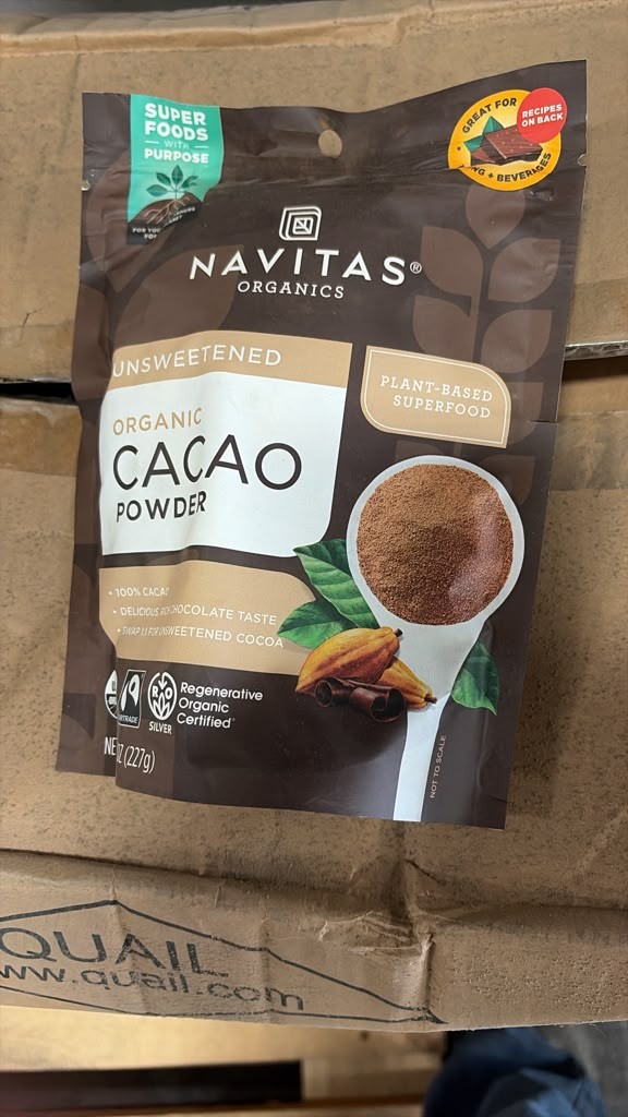 Navitas Organics Unsweetened Organic Cacao Powder 8 oz 100% Cacao Superfood NEW