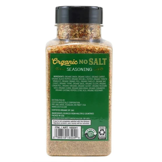 Kirkland Organic No Salt Seasoning 14.5 oz Salt-Free Spice Blend