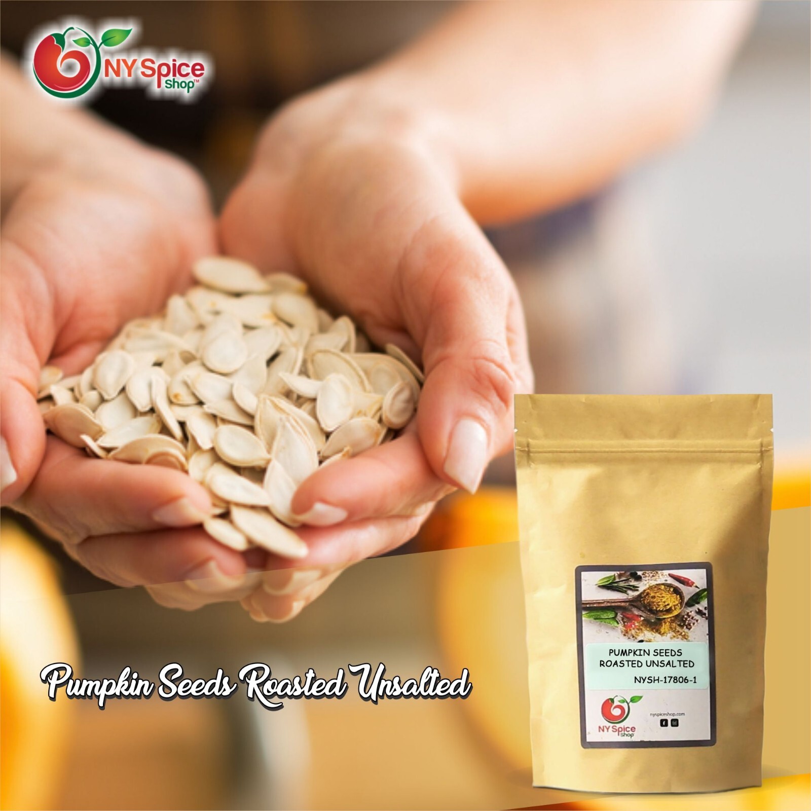 Pumpkin Seeds Roasted & Unsalted in Shell Premium Quality Weight 4oz-5lb
