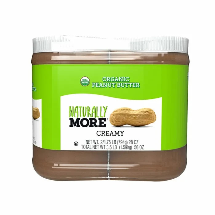 2 Jars Naturally More Creamy Organic Peanut Butter, 28 oz Each *Expedited ship*