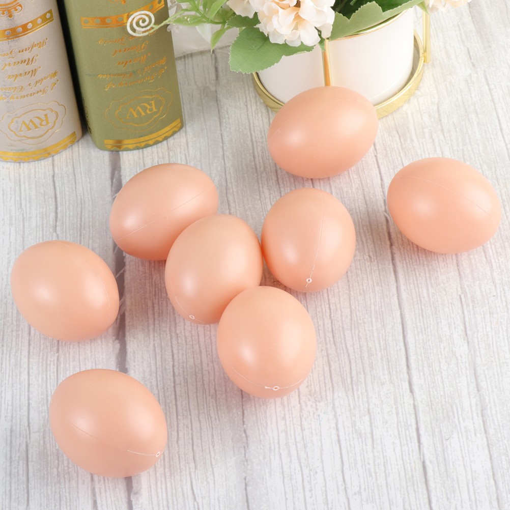 60 PCS White Eggs to Decorate Easter Decorating Kit Kid Imitation Toy