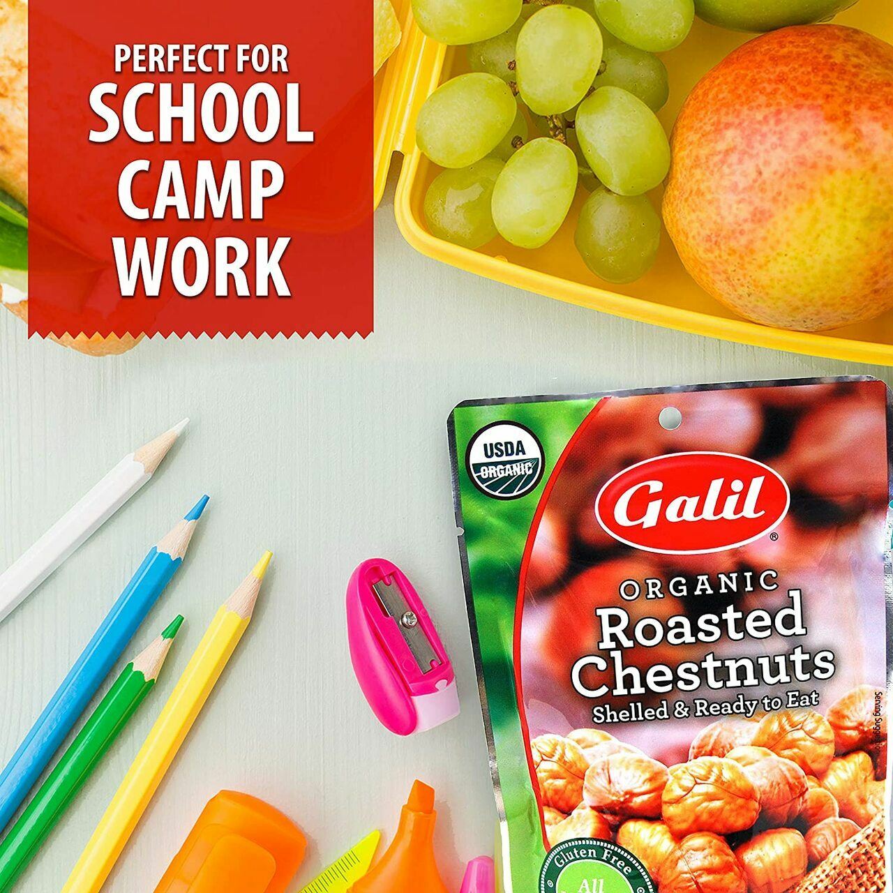 Galil Organic Chestnuts Roasted and Peeled Turkey Stuffer Pack of 3