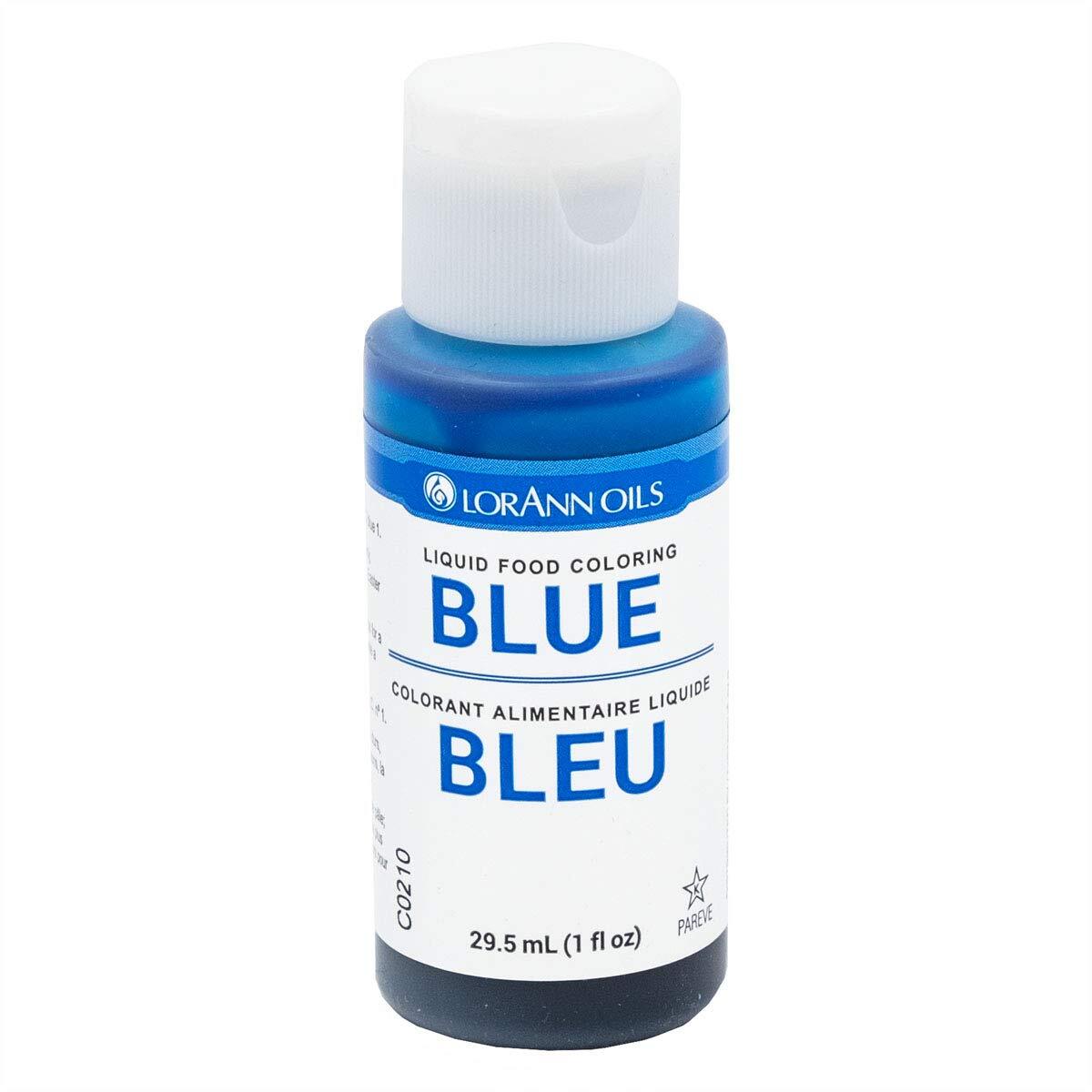Lorann Blue Liquid Food Color, 1 Ounce Squeeze Bottle – Blistered
