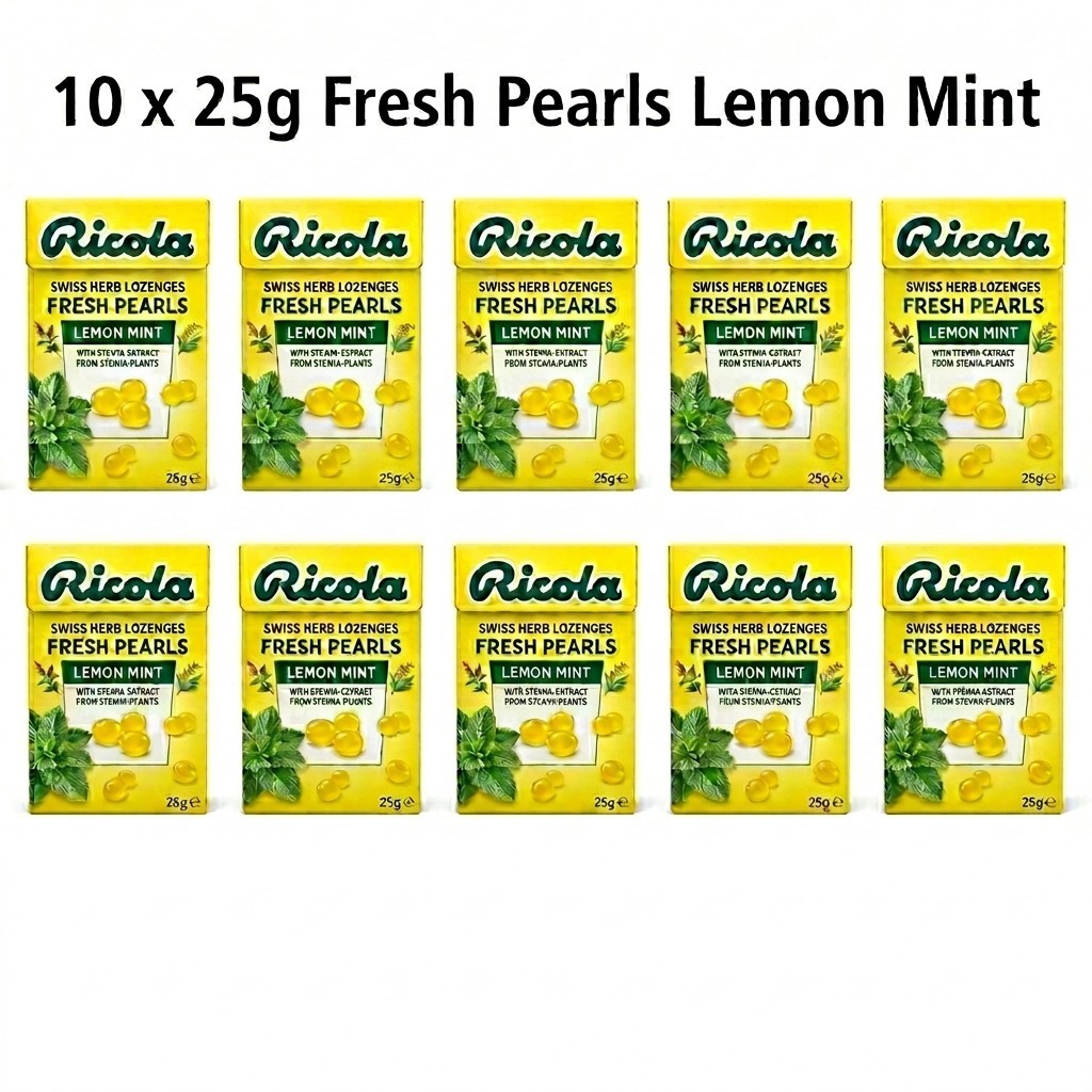 10 Box Ricola Fresh Pearls 25G Free Shipping World Wide
