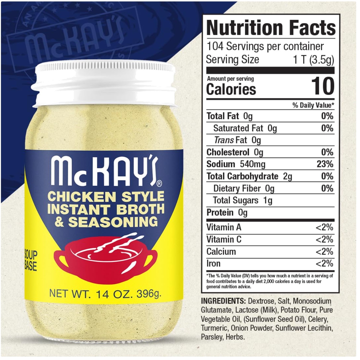 Mc Kay’s Powdered Soup Seasoning, Bullion Substitute, 2 Pack