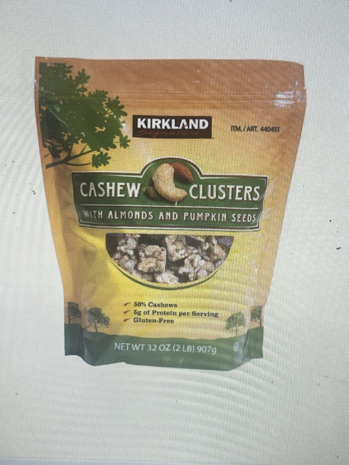Kirkland Signature Cashew Clusters 32 oz One Pack