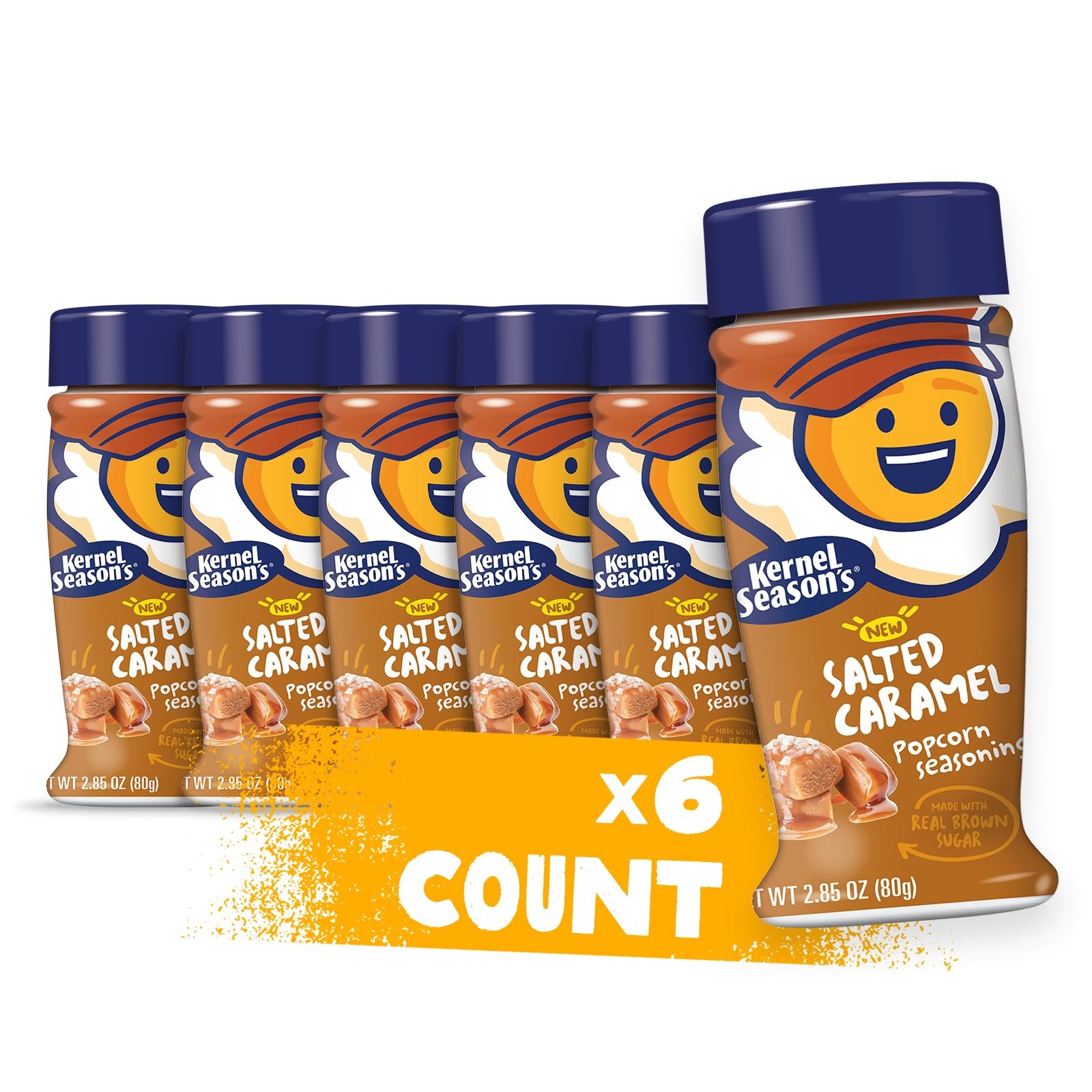 Salted Caramel Flavored Popcorn Seasoning, Made with Real Brown Sugar, 2.85 O…