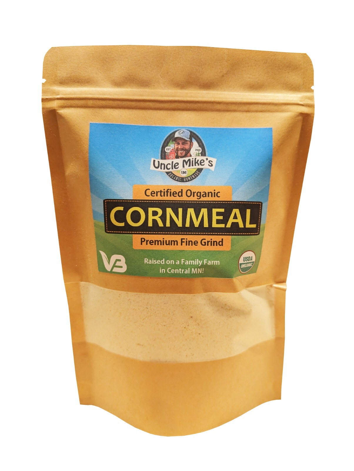 Certified Organic Cornmeal | All Natural | Premium Fine Ground Cornmeal