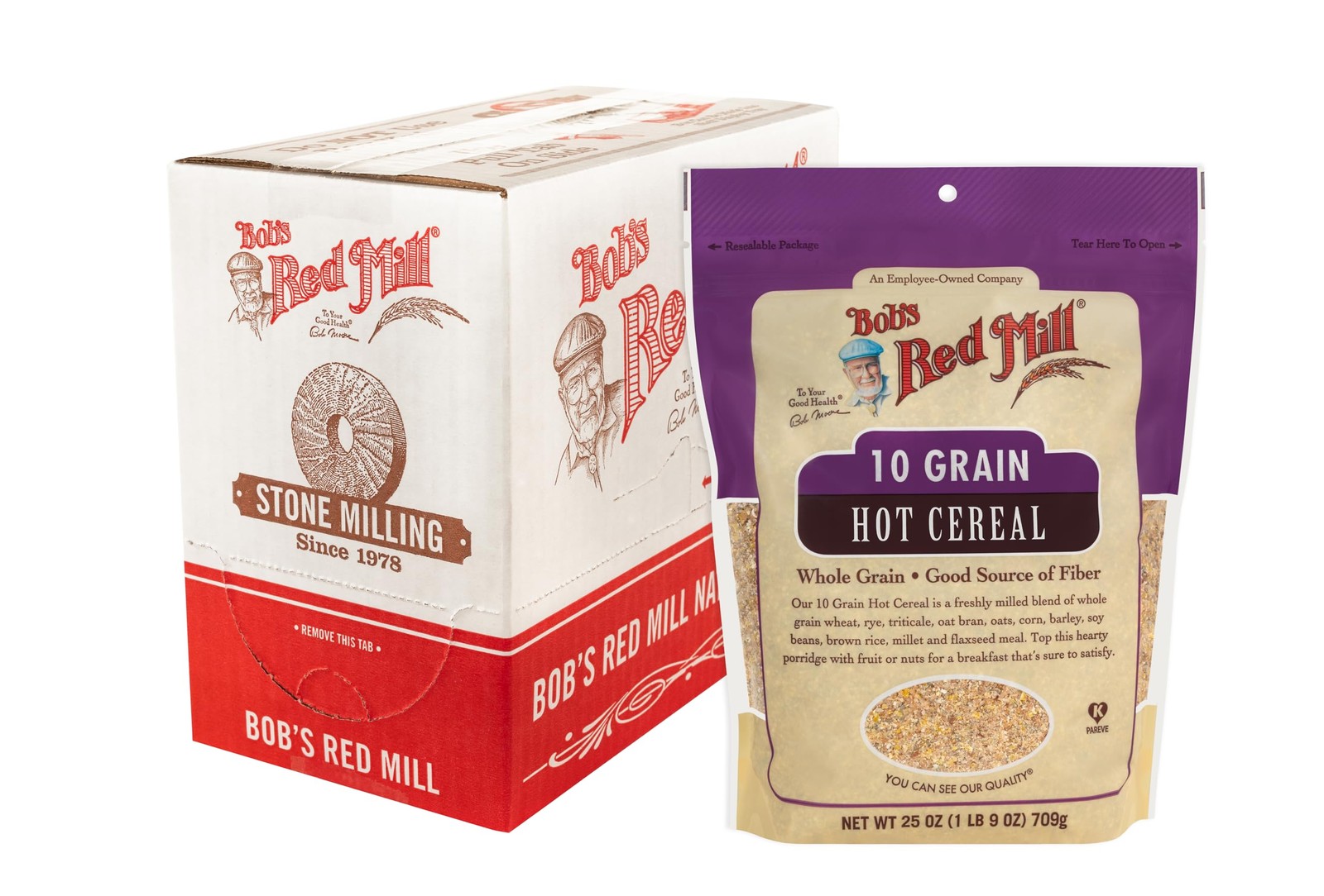 10 Grain Hot Cereal, 25oz (Pack of 4)- Whole Grain, Vegan, Kosher