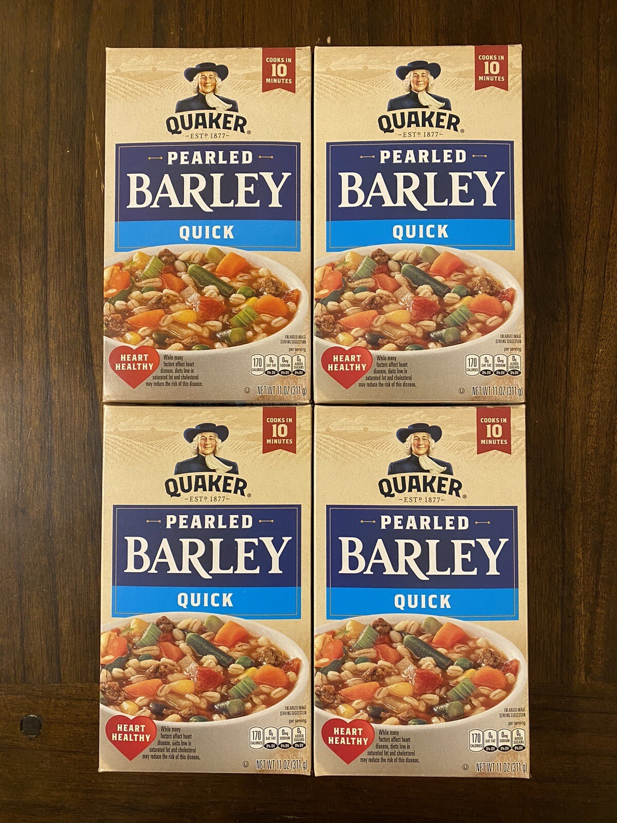 4**Packs Quaker Quick Pearled Barley Heart Healthy 11 OZ. Best Before 3/25/2025.