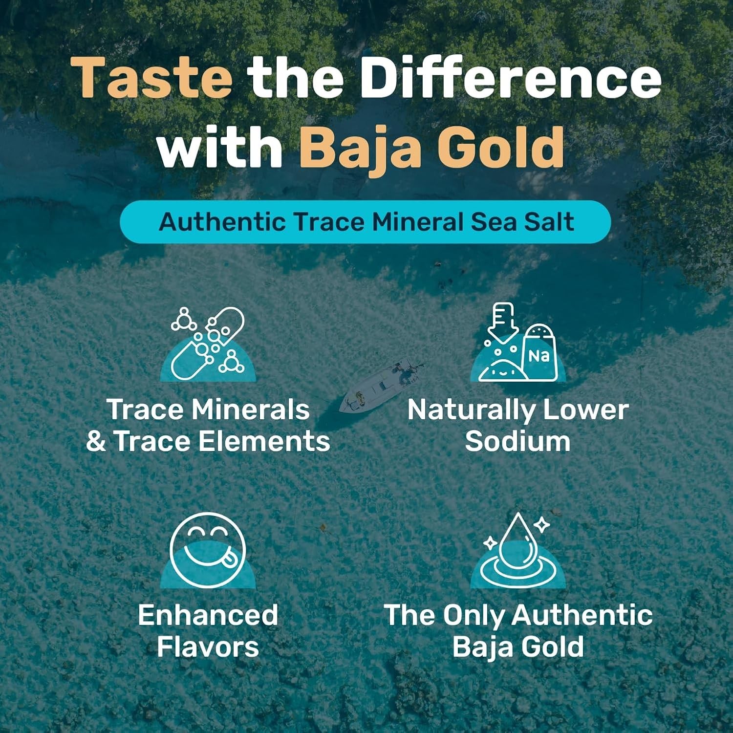 Baja Gold Mineral Sea Salt Fine Grind 1 Lb Bag Natural Unrefined Gourmet Cooking