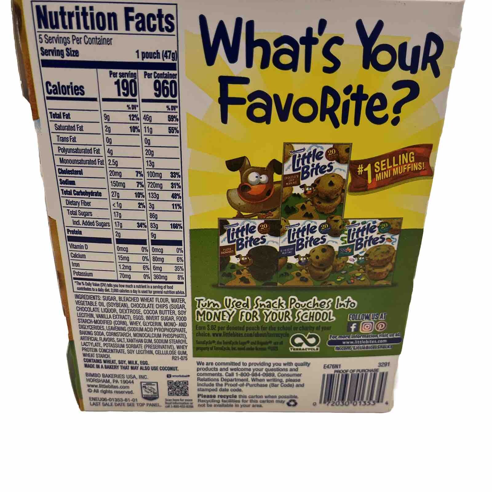 Entenmann’s Little Bites Chocolate Chip Muffins 8.25 oz. FREE SHIPPING