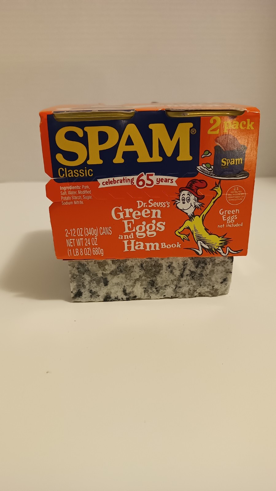 SPAM Green Eggs and Ham 65th Anniversary Dr Seuss Limited Edition Rare! 2-pack